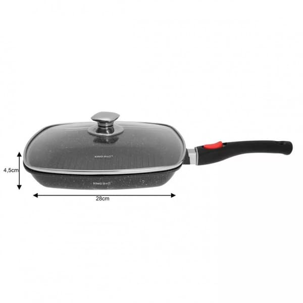 Graniittigrillipannu 28cm Kinghoff Kh-1511 Irrotettava Kahva Lumarko!