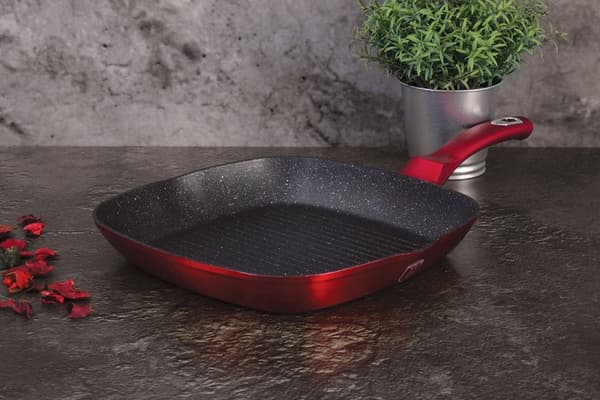 Granitgrillpanna 28cm Berlinger Haus Röd Metallic Line Bh-1271 Lumarko!