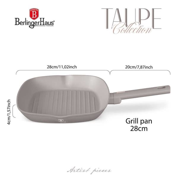 Titanium Grillpande 28cm Berlinger Haus Bh-8096 Taupe Lumarko!