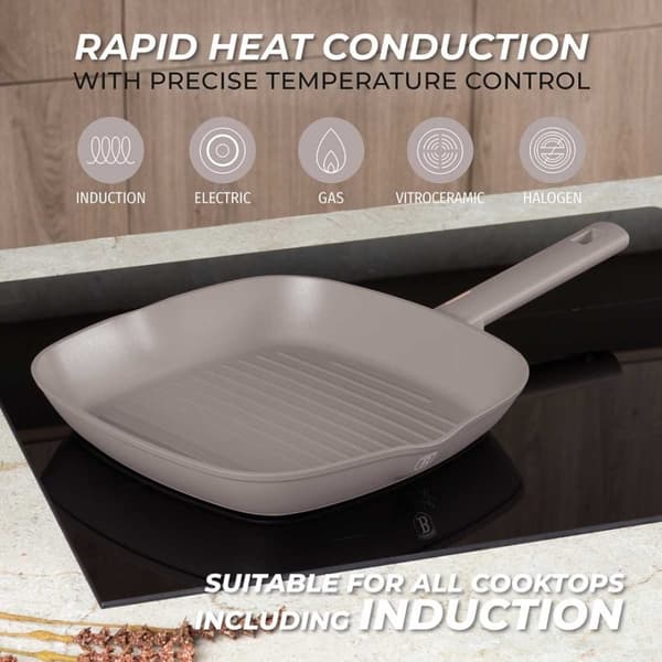 Titanium Grillpande 28cm Berlinger Haus Bh-8096 Taupe Lumarko!