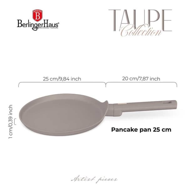 Titanium pandekagepande 25cm Berlinger Haus Bh-8085 Taupe Lumarko!