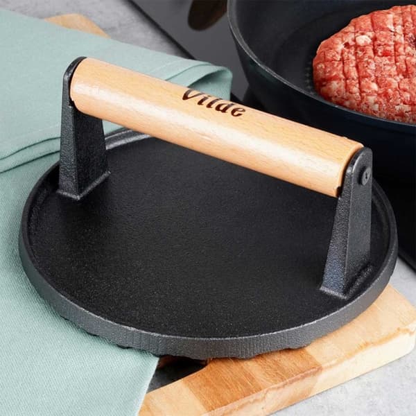 Gjutjärnspress för grillning av hamburgare, biffar, kött 259702 Lumarko!