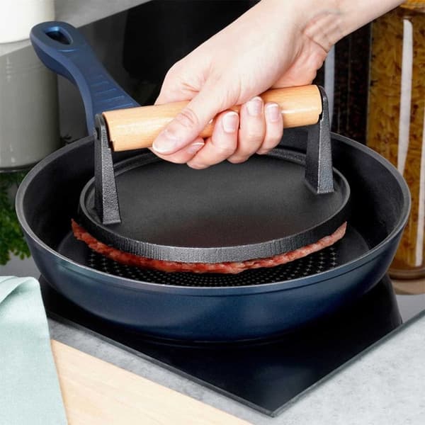 Gjutjärnspress för grillning av hamburgare, biffar, kött 259702 Lumarko!