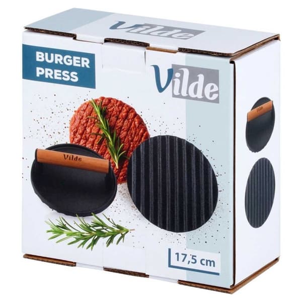 Gjutjärnspress för grillning av hamburgare, biffar, kött 259702 Lumarko!