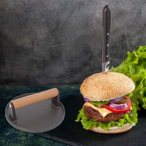 Gjutjärnspress för grillning av hamburgare, biffar, kött 2661 Lumarko!