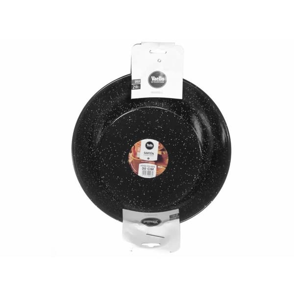 Djup stekpanna med handtag Vaello Svart Emaljerat stål (Ø 30 cm)