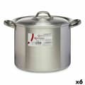 Miniatyrbillede 1 af 2: Gryde med låg Kinvara 100035 Sølvfarvet Aluminium Ø 24 cm (6 enheder)