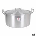 Miniatyrbillede 1 af 2: Gryde Med Låg Aluminium 44 x 39 x 21 cm (2 enheder)