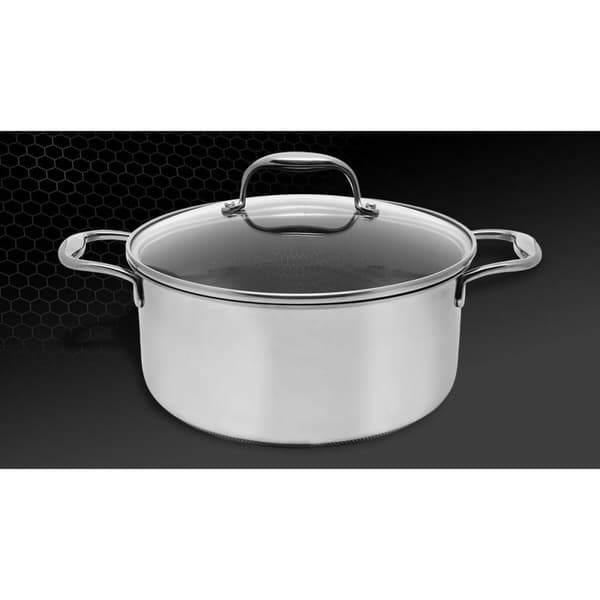 Gryde med låg Kohersen 71104 Sølvfarvet Rustfrit stål Aluminium Ø 24 cm 4,9 L