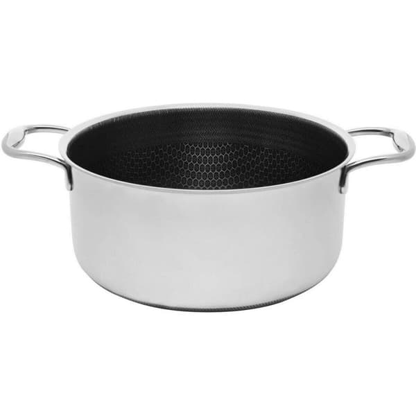 Gryde med låg Kohersen 71104 Sølvfarvet Rustfrit stål Aluminium Ø 24 cm 4,9 L