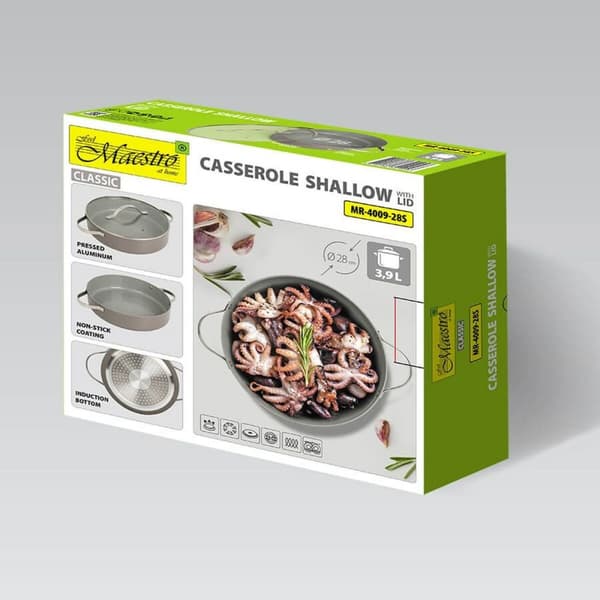 Stegepande Feel Maestro MR-4009-28S Grå Metal Aluminium Ø 28 cm