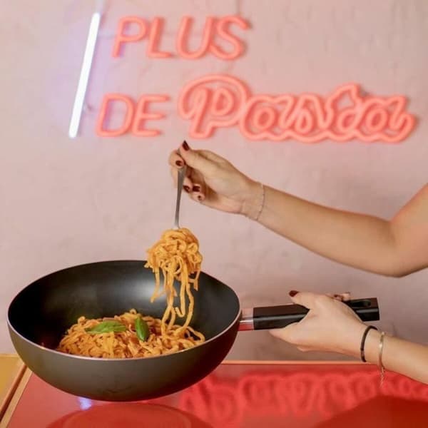 Wok Pande Livoo Sort Aluminium Ø 32 cm