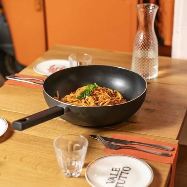 Wok Pande Livoo Sort Aluminium Ø 32 cm