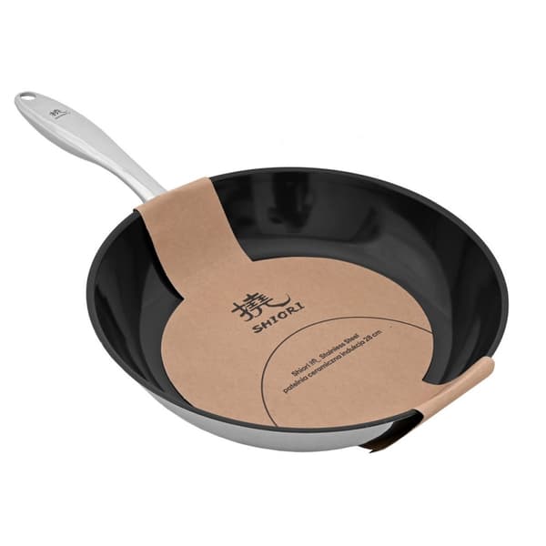 Shiori 撓 Induktionsstegepande i rustfrit stål med 304 keramisk belægning, 28 cm