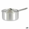 Miniatyrbillede 1 af 3: Kasserolle med låg Kinvara 100019 Sølvfarvet Aluminium Ø 16 cm 1,5 L (10 enheder)