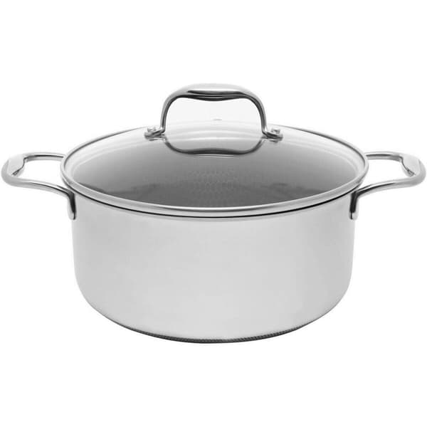 Gryde med låg Kohersen 71104 Sølvfarvet Rustfrit stål Aluminium Ø 24 cm 4,9 L