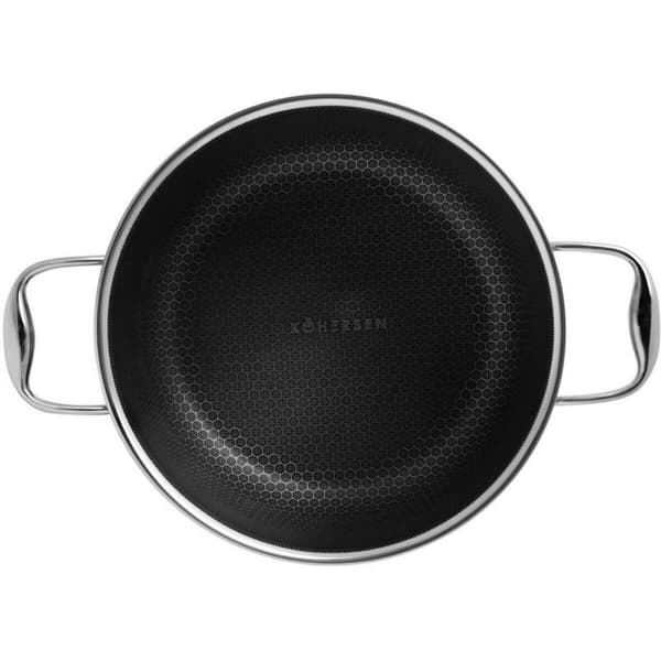 Gryde med låg Kohersen 71104 Sølvfarvet Rustfrit stål Aluminium Ø 24 cm 4,9 L