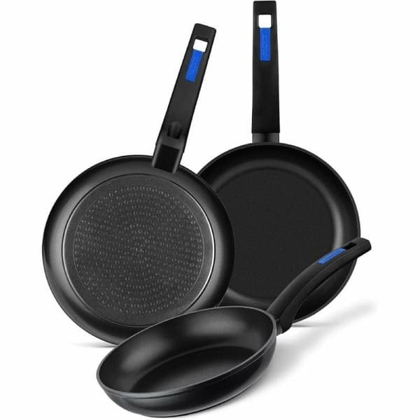 Sæt stegepander Monix M811200 Sort Bakelit Smedet aluminium Ø 18 cm 3 Dele