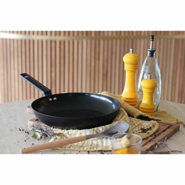 Stegepande Menastyl Sort Smedet aluminium Ø 28 cm
