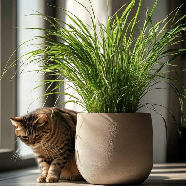 Cyperus kattgräs - Set om 6 - Krukväxt - ⌀12cm - Höjd 30-40cm
