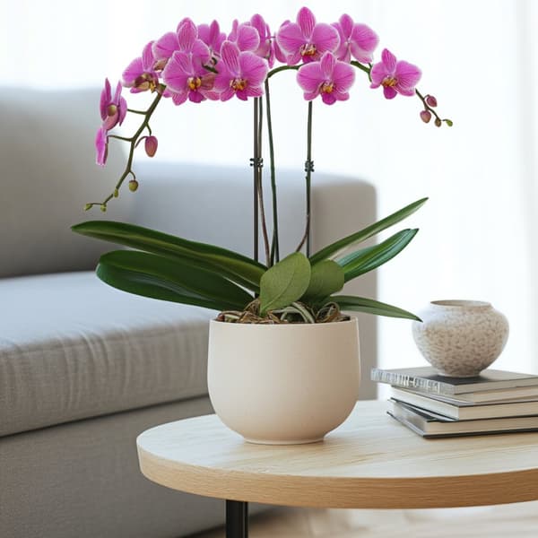 Brudorkidésläktet - Phalaenopsis Multiflora - Höjd 35-45cm - ⌀12cm