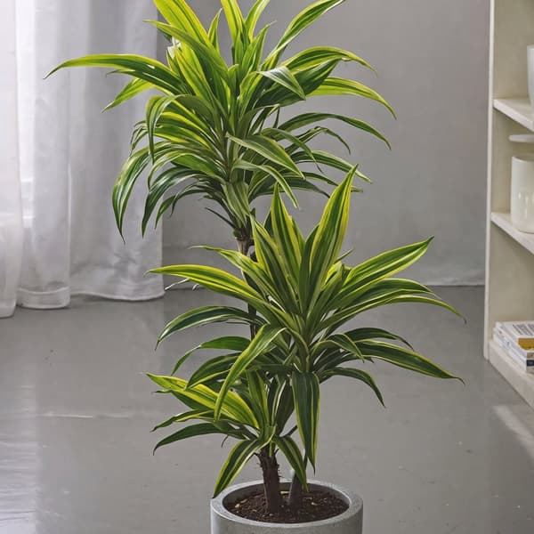 Banddracena - Dracaena deremensis 'Lemon Lime' - Höjd 60-70cm - ⌀17cm