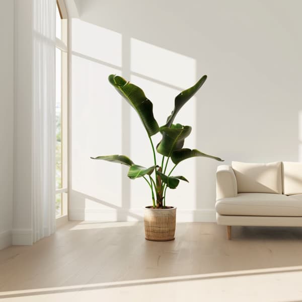 Bananväxt - Set om 2 - Musa 'Dwarf Cavendish' - Höjd 90-100cm - ⌀21cm