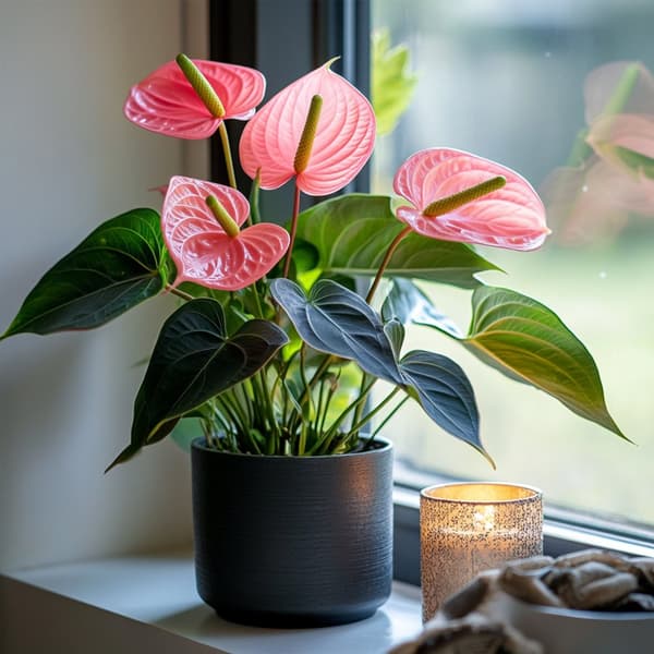 Rosenkalla - Anthurium 'Colorado Pink' - Höjd 40-55cm - ø14cm