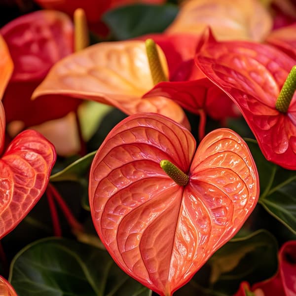Rosenkalla - Anthurium 'Madural Orange' - Höjd 40-55cm - ø14cm