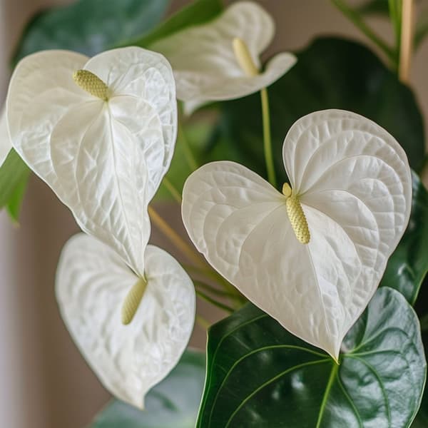 Flamingoblomst - Anthurium 'Alpine White' - Højde 40-55cm - ø14cm
