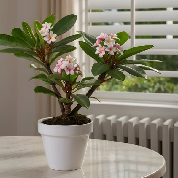 Hawaiiansk frangipani + växtmat - Plumeria rubra - Höjd 45-55cm - ⌀17cm
