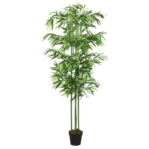 Konstväxt bambu 384 blad 120 cm grön