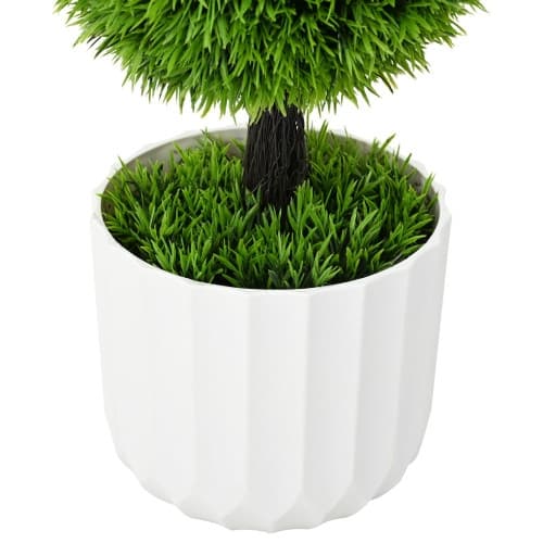 Konstgjord Växt Topiary Tallig Gran med Kruka 24x90 cm Grön