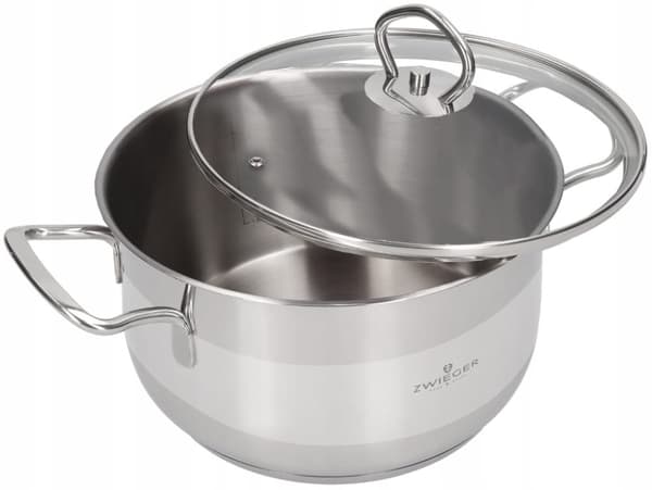 Zwieger 4 kattilan + 4 kannen setti Ruostumaton teräs Induktiokaasukeraaminen