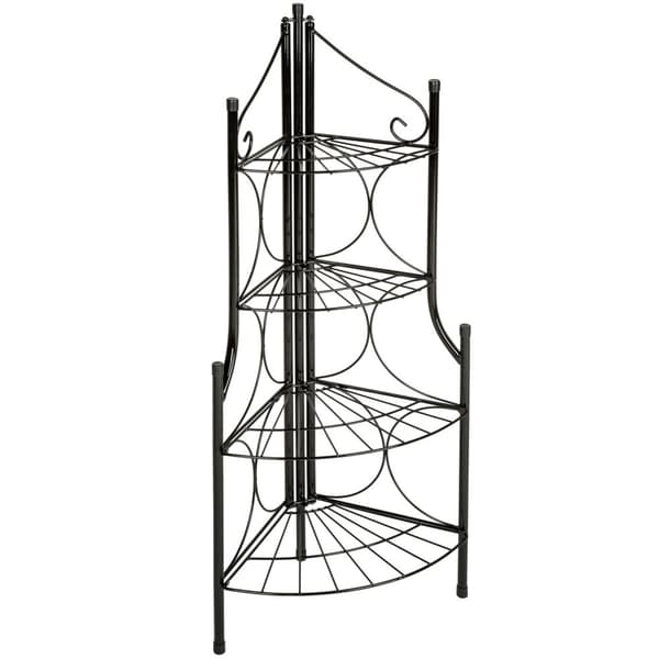 Plantetrappe med 4 trin - sort