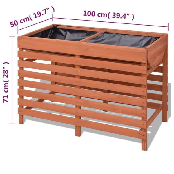vidaXL plantekasse 100x50x71 cm træ