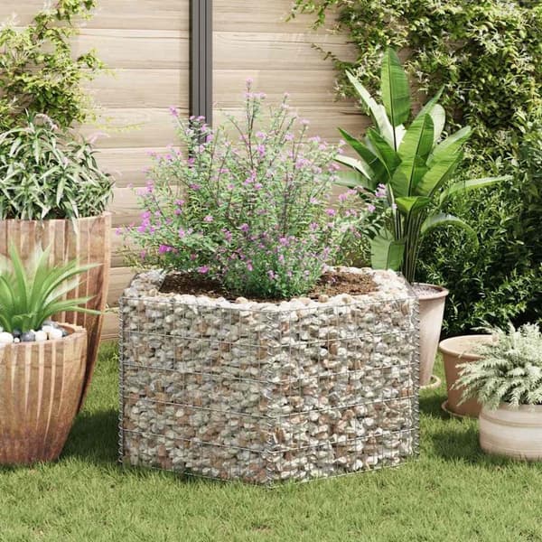 vidaXL Gabion høybed sekskantet 100x90x50 cm