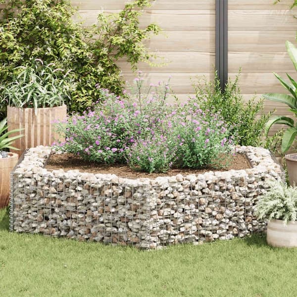 vidaXL sekskantet gabion-højbed 200x173x40 cm