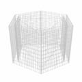 Pikkukuva 4 / 5: vidaXL Korotettu kuusikulmainen gabion-/kivikorikehys 160x140x100 cm