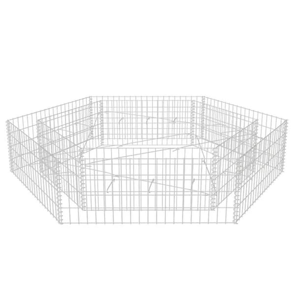 vidaXL Gabion høybed sekskantet 200x173x40 cm