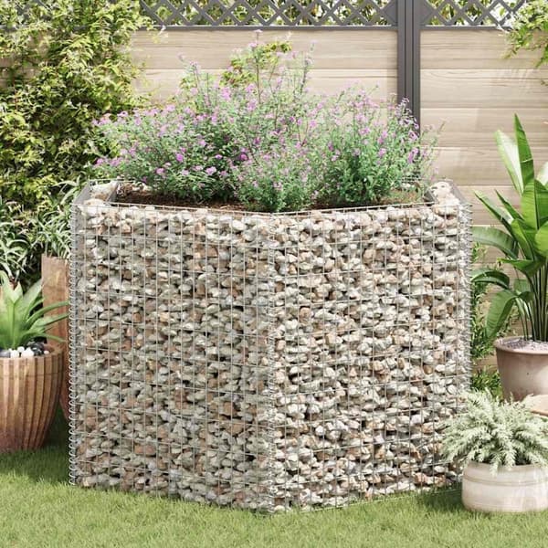 vidaXL Gabion høybed sekskantet 160x140x100 cm
