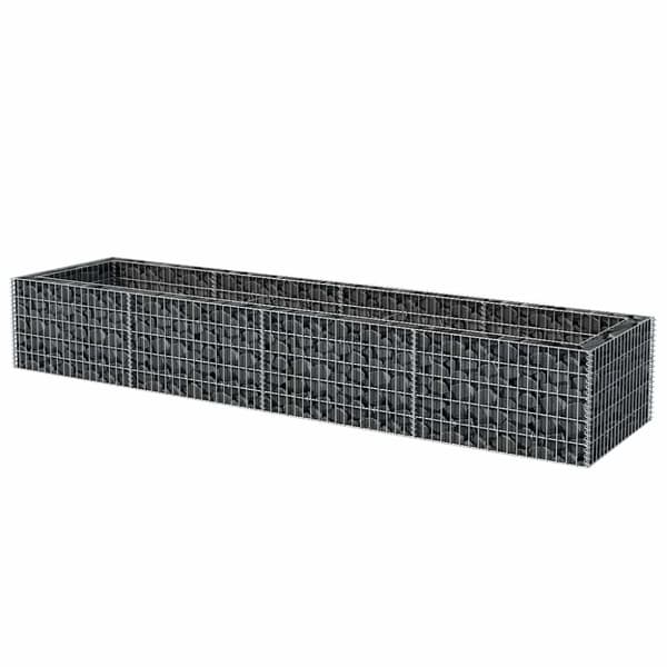 vidaXL Korotettu kivikorikehys teräs 360x90x50 cm