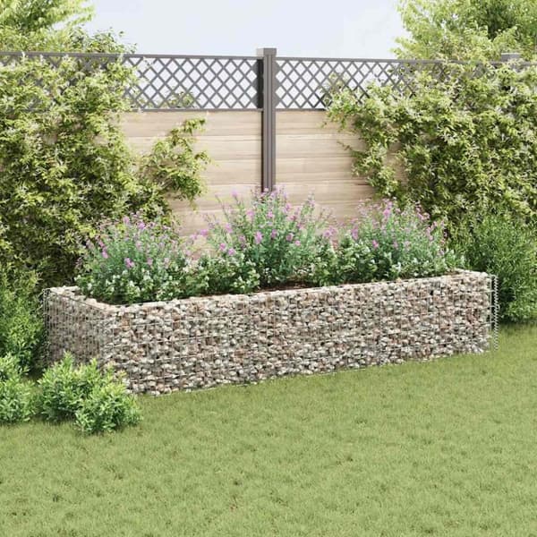 vidaXL gabion-højbed 270x90x50 cm stål