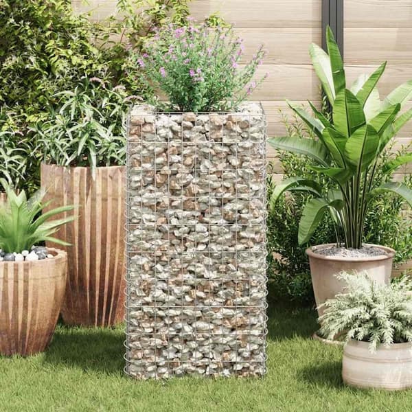vidaXL Gabion høybed stål 50x50x100 cm