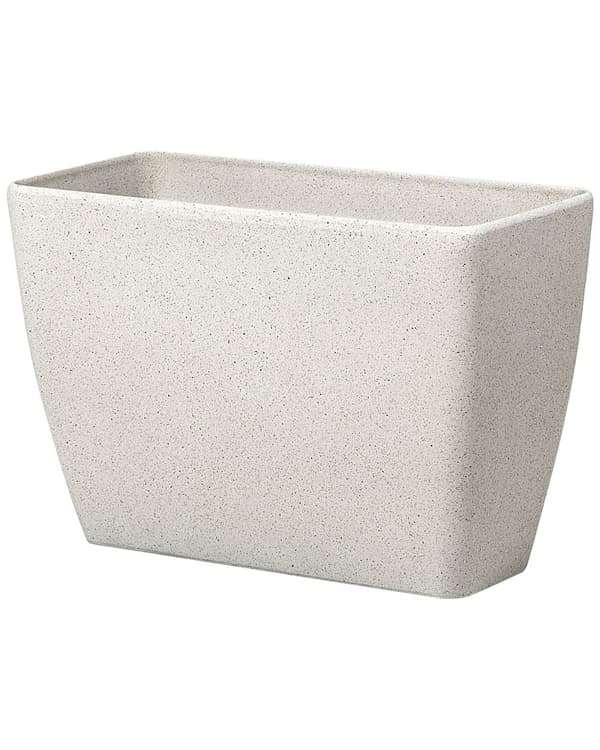 Kukkaruukku beige 60 x 41 x 27 cm kiviseos polyhartsi suorakulmio tyhjennysreikä