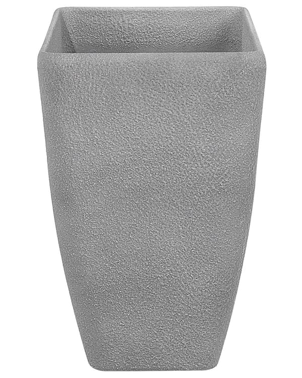 Kukkaruukku harmaa 60 x 41 x 27 cm kiviseos polyhartsi suorakulmio tyhjennysreikä