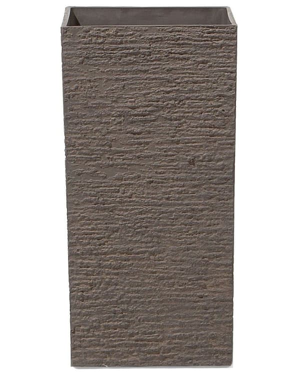 Kruka Mörkbrun Sten 30 x 30 x 60 cm Hög Utomhuskruka Trädgård