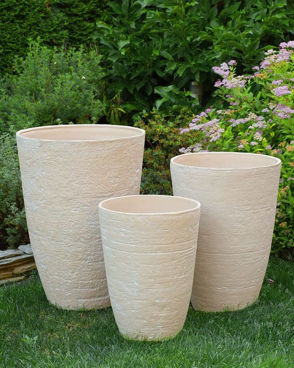 Kruka Beige Sten 51 x 51 x 71 cm Inomhus Utomhus