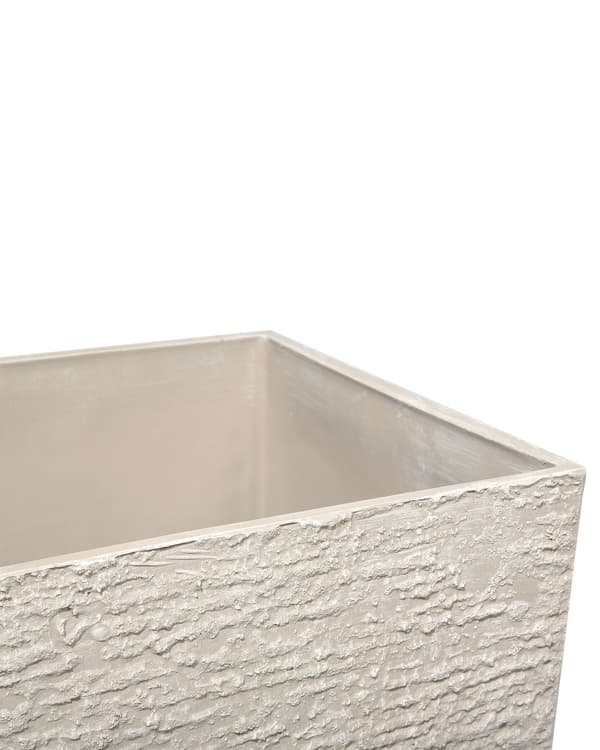 Kruka Beige Sten 40 x 40 x 81 cm Hög Utomhuskruka Trädgård