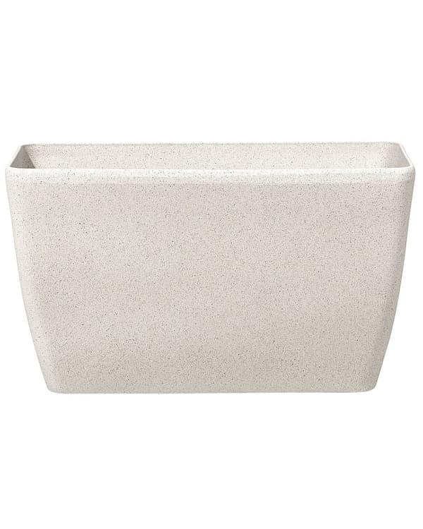 Kruka Beige Sten Blomsterkruka 74 x 32 x 45 cm Modern Minimalistisk Utomhus Inomhus Inredning Tillbehör